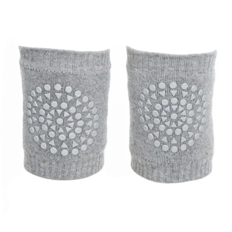 GoBabyGo Knee Protectors with Non-Slip Grips, Grey Melange