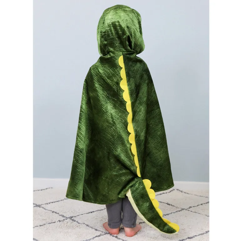 Great Pretenders Animal Costume, T-Rex Dinosaur Cape with Hood - Size 4-5 Years