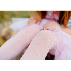 Great Pretenders Costume, Rhinestone Tights - Pink/Blue, Size 3-8 Years.