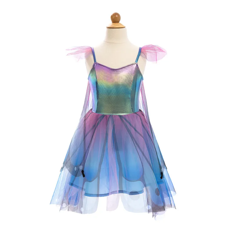 Great Pretenders Dress-Up Outfit, Blue/Purple Butterfly Dress with Wings - Size 2-6 Years