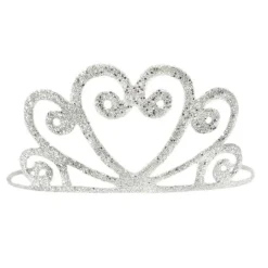 Great Pretenders Headband with Tiara, Silver Glitter