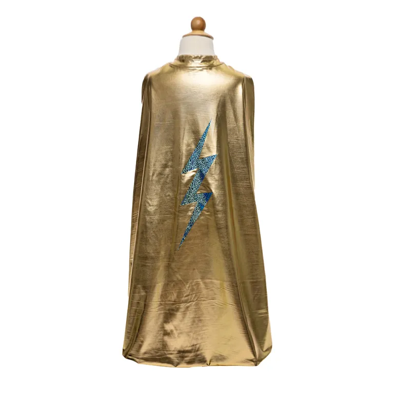 Great Pretenders Superhero Cape, Blue Lightning, Reversible - Size 5-6 Years
