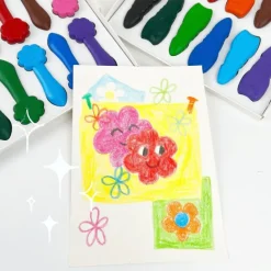 Haku Yoka, 12 Colored Crayons – Smiling Faces