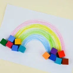 Haku Yoka, Square Crayons - Rainbow Colors