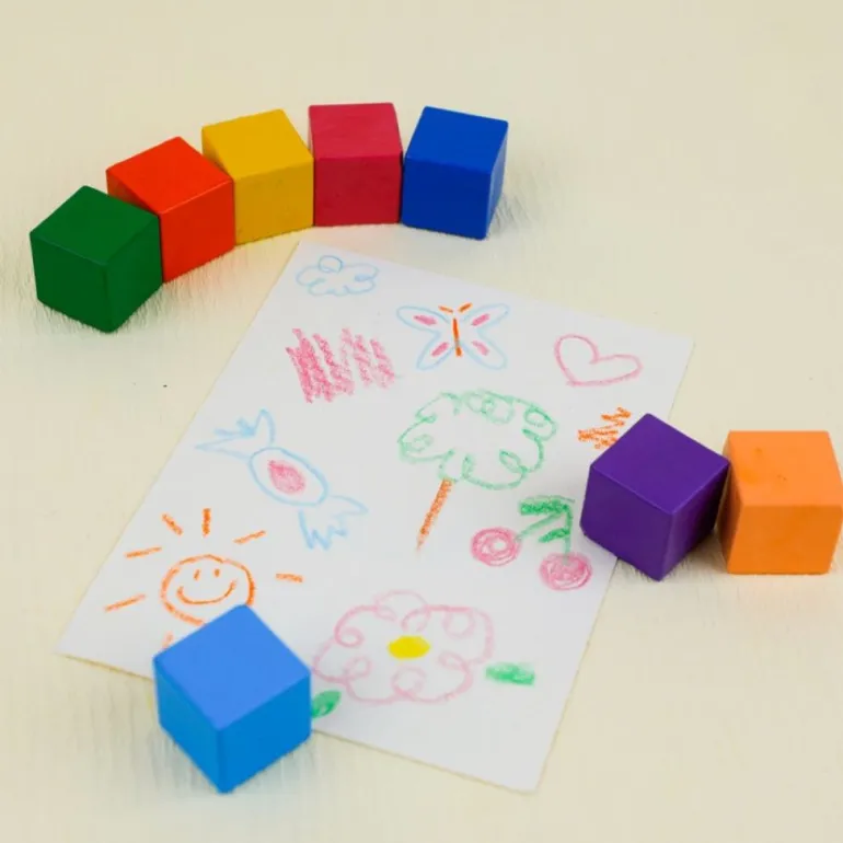 Haku Yoka, Square Crayons - Rainbow Colors