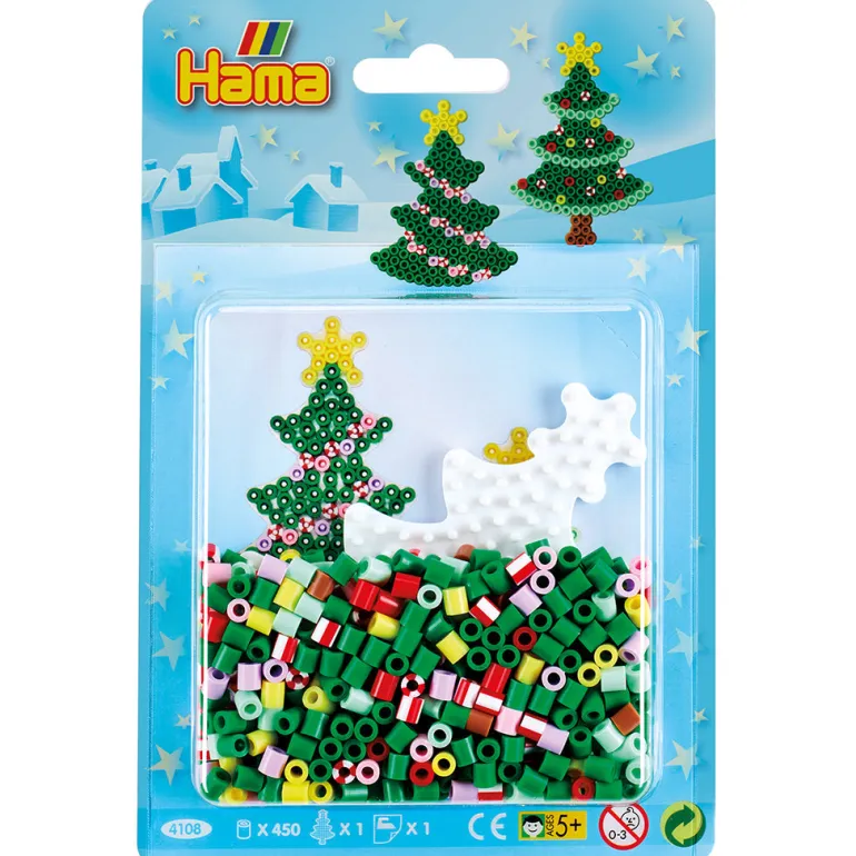 Hama Bead Pegboard Set, Midi, Christmas Tree + 450 Beads
