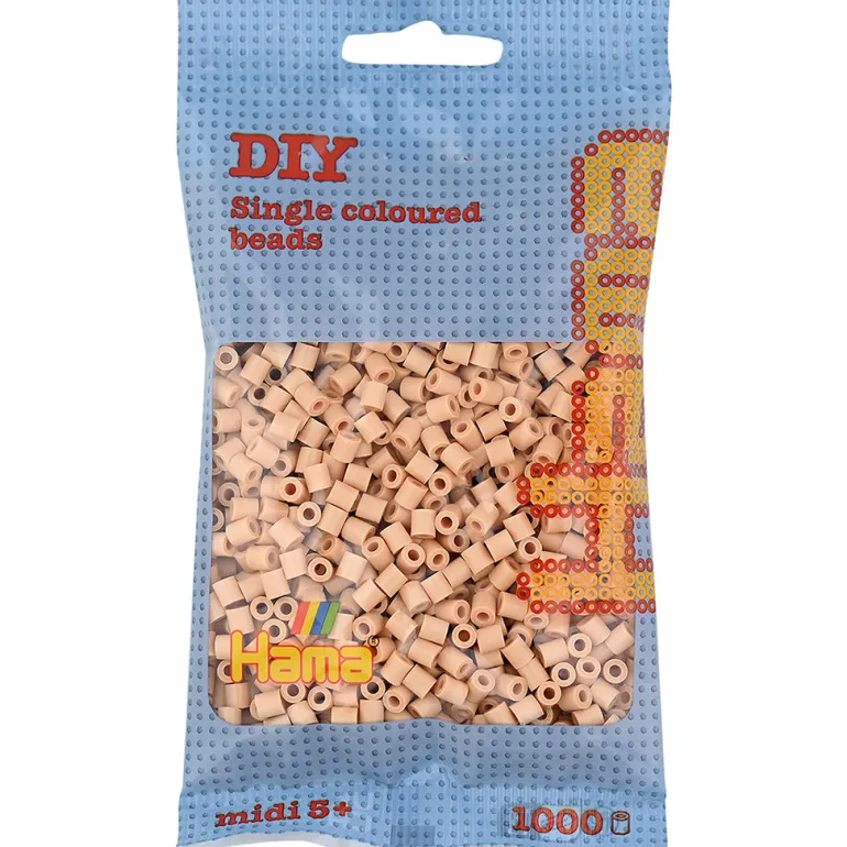 Hama Midi Beads in Bag, Beige - 1,000 pcs