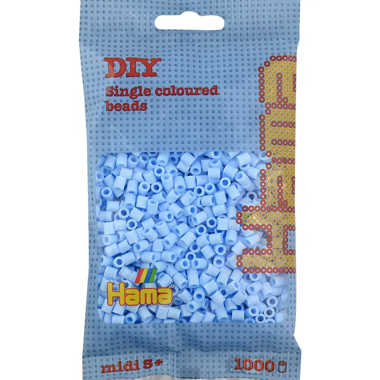 Hama Midi Beads in Bag, Pastel Ice Blue - 1000 pcs