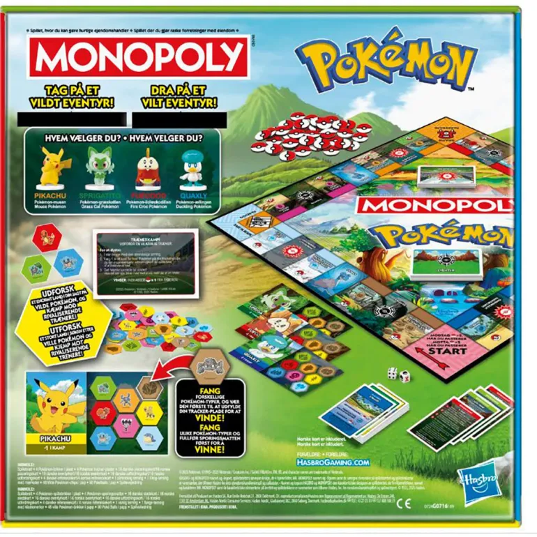 Hasbro Game, Monopoly Pokémon DK/NO
