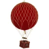 Hot Air Balloon in Velvet Red – H: 30 x D: 18 cm