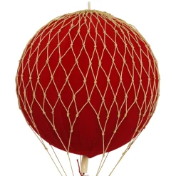 Hot Air Balloon in Velvet Red – H: 30 x D: 18 cm