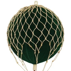 Hot Air Balloon, Velvet Green – H: 13 x D: 8.5 cm