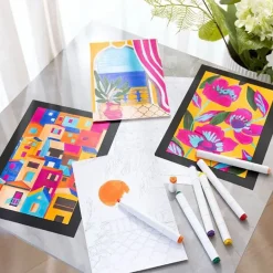 Illustration Markers, Double-Ended, 1mm + 8mm Tips, 48 Pieces - Standard Colors