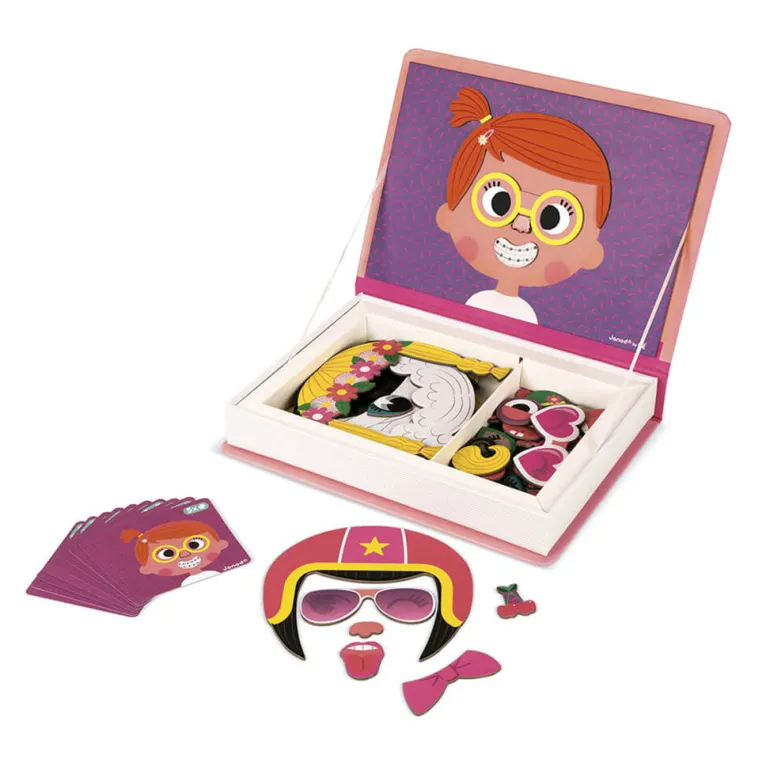 Janod Magnetic Book: Wacky Faces for Girls