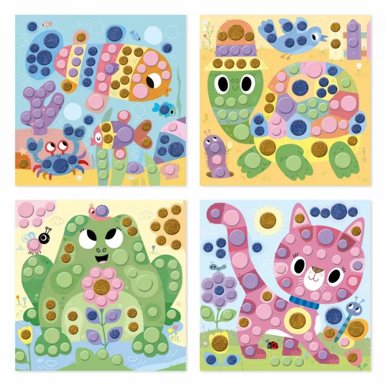 Janod Sticker Mosaic, Round Stickers
