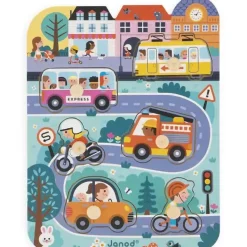 Janod Wooden Puzzle, In the City - 6 Pieces