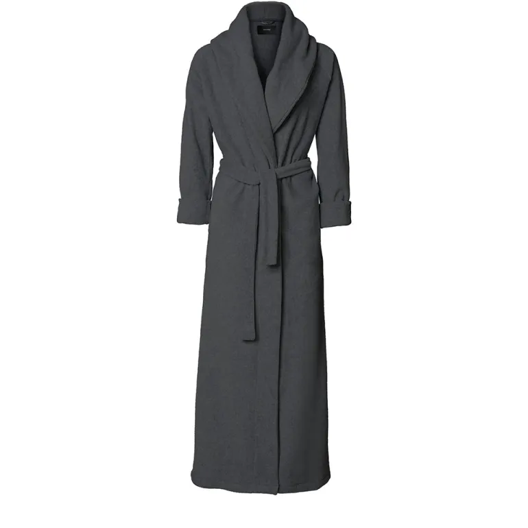 Karmameju Fleece Bathrobe, Dark Gray - Sizes XS-L