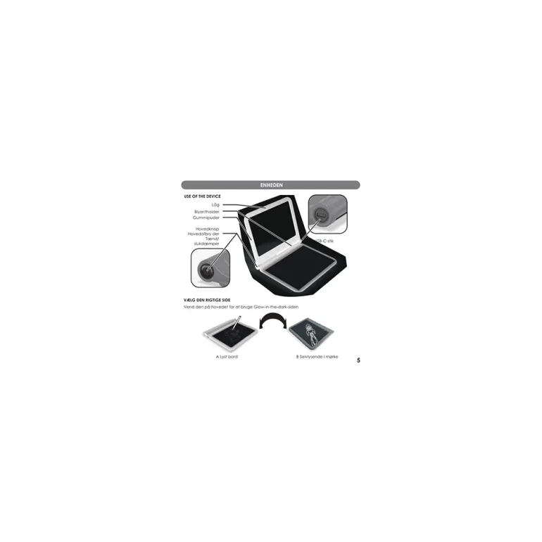 KidyDraw Drawing Board with Light, Classic Edition