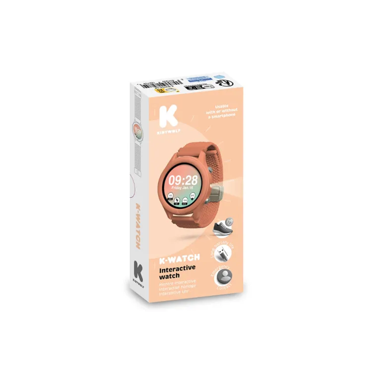 Kidywolf Smartwatch Wristwatch, K-Range - Coral