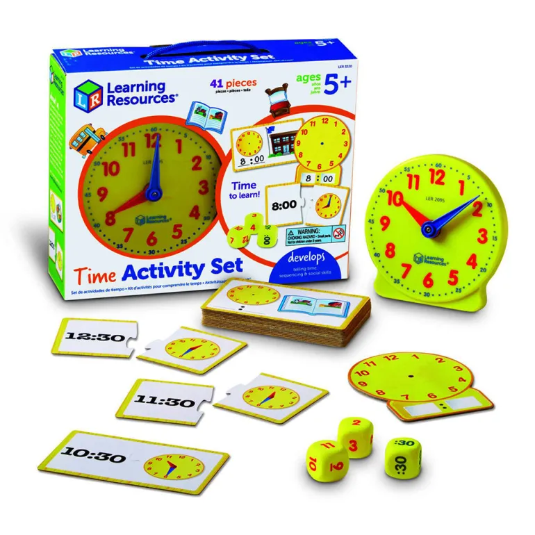 Learn to Tell the Time – Activity Set with Clock
