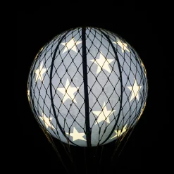 LED Balloon with Blue Stars - 32 cm