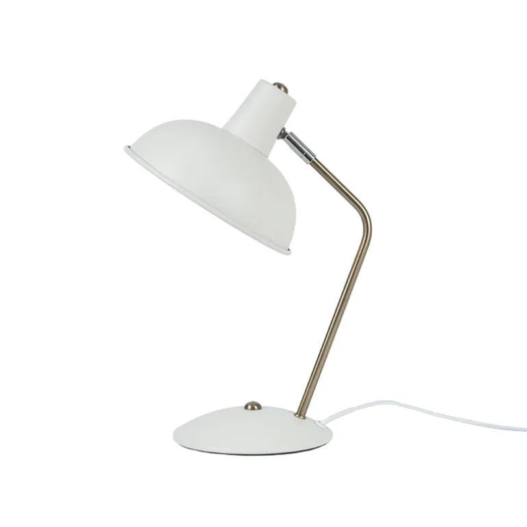 Leitmotiv Hood Table Lamp in Metal, Iron Matte White