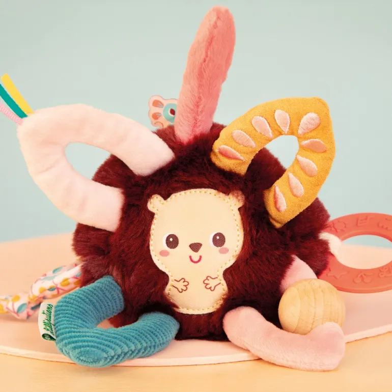 Lilliputiens Baby Toy, Leon Sensory Rattle
