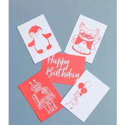 Lirum Larum Leg Postcards, Special Edition, Set of 5 - Neon