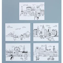 Lirum Larum Leg Postcards, Special Edition, 5 pcs. - Cities Collection
