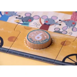 Londji Puzzle, My Little Train, Set of 10 Puzzles with 3 Pieces Each