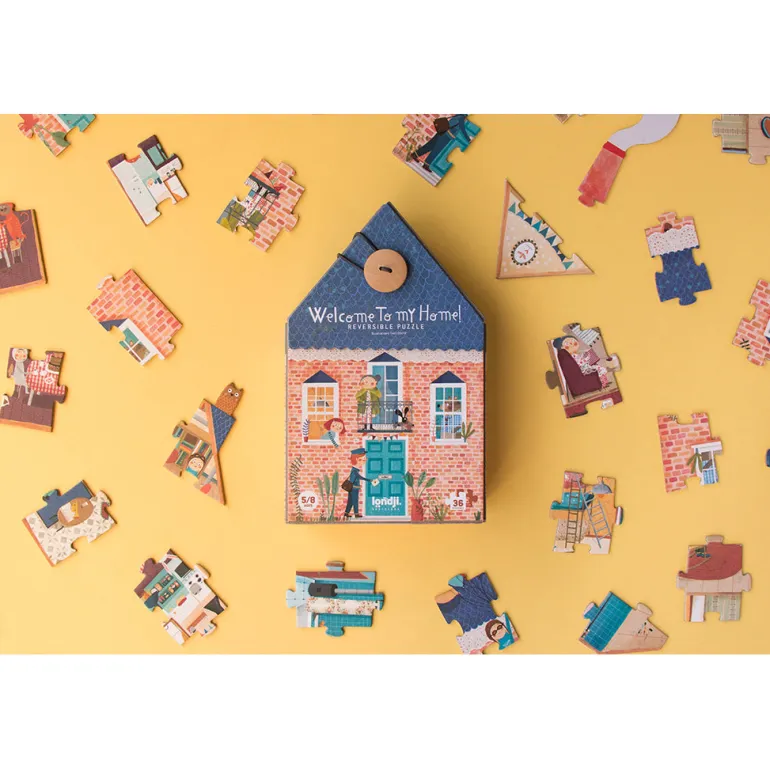 Londji Puzzle, Reversible, Welcome to My Home - 36 Pieces