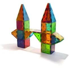 Magna-Tiles Clear Colors, Magnetic Building Set with 100 Pieces