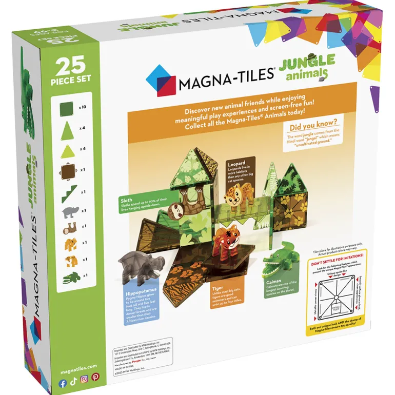Magna-Tiles Jungle Animals, Set of 25 Pieces