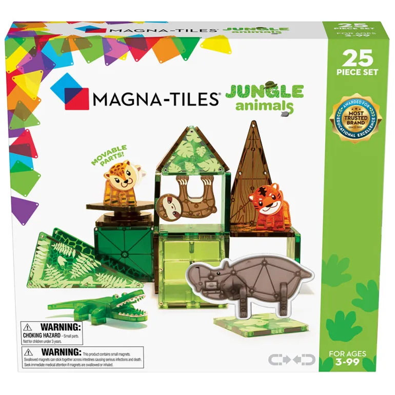 Magna-Tiles Jungle Animals, Set of 25 Pieces