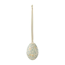 Maileg Easter Decoration, Hanging Ornament - Easter Egg with Leaves - Mint
