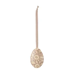 Maileg Easter Decoration, Hanging Ornament – Easter Egg with Flowers – Dark Powder