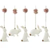 Maileg Easter Decorations, Metal Ornament - Set of 5 Easter Bunnies