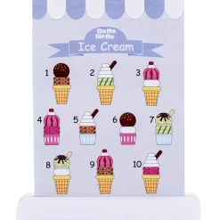 Mamamemo Wooden Ice Cream Stand, 16 Pieces