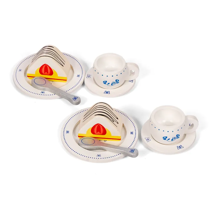 Mamamemo Wooden Play Food, Afternoon Tea Set - Royal