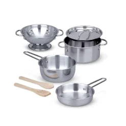 Melissa & Doug Pots and Pans Set, 8 Pieces
