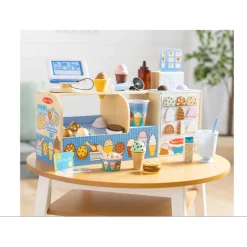 Melissa & Doug Wooden Play Food, Ice Cream Stand