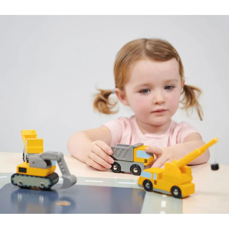 Mentari, Wooden Toy Cars – Work Vehicles