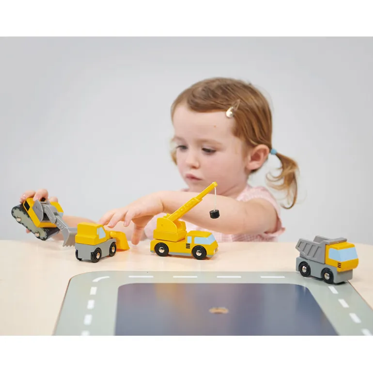 Mentari, Wooden Toy Cars – Work Vehicles