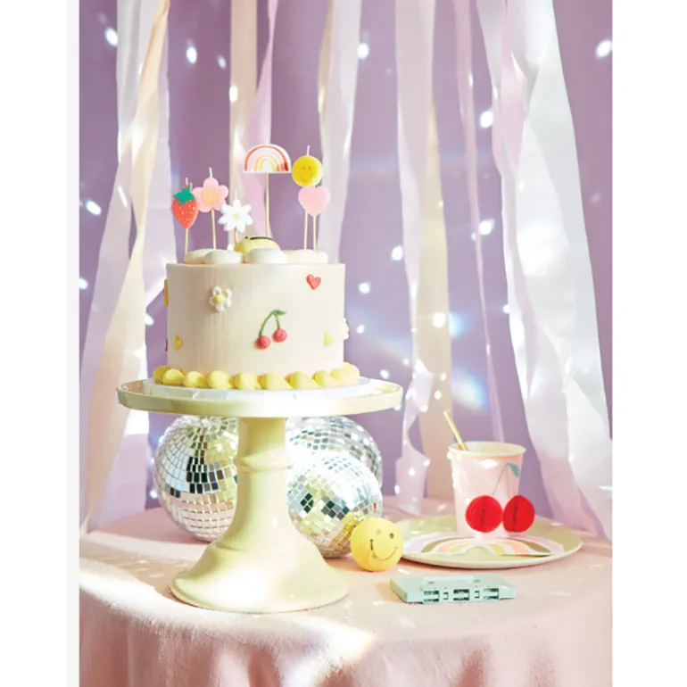 Meri Meri Cake Candles, Happy Face Icon – Pack of 6