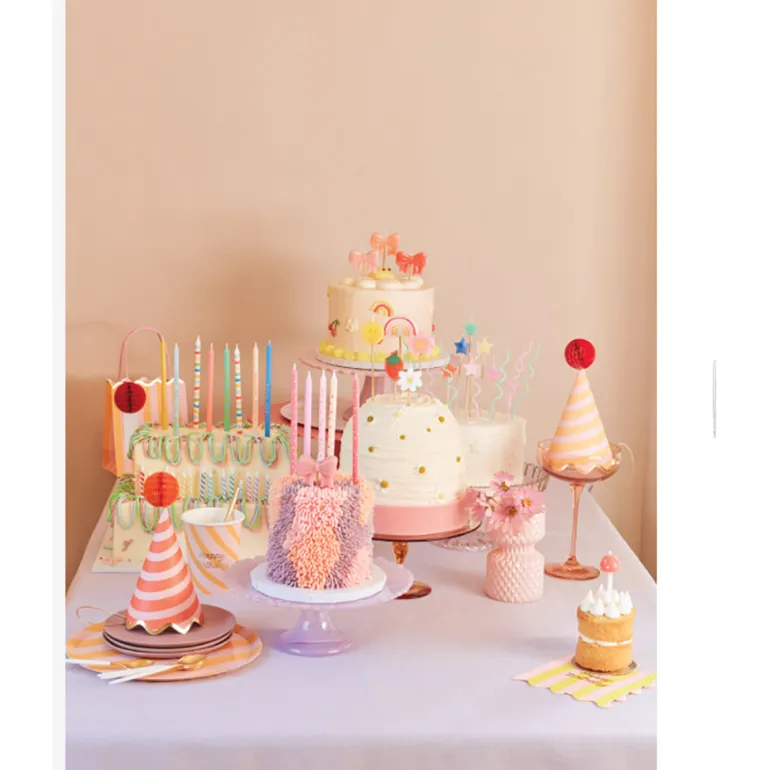 Meri Meri Cake Candles, Happy Face Icon – Pack of 6