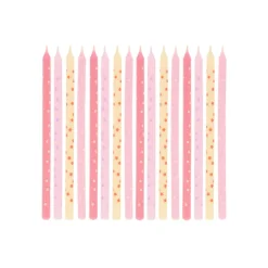 Meri Meri Cake Candles, Pink Stars - Set of 16