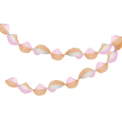 Meri Meri Crepe Paper with Ruffles, Pink and Peach - 3m
