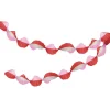 Meri Meri Crepe Paper with Ruffles, Pink and Red - 3 Meters