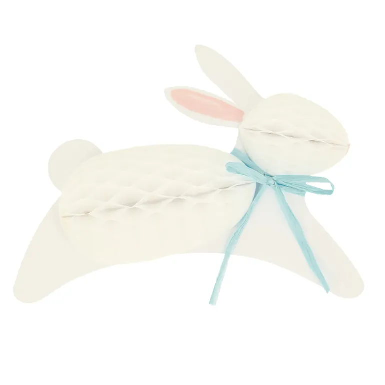 Meri Meri Easter, Honeycomb Decorations – Pom Pom Bunnies – 6 Pack