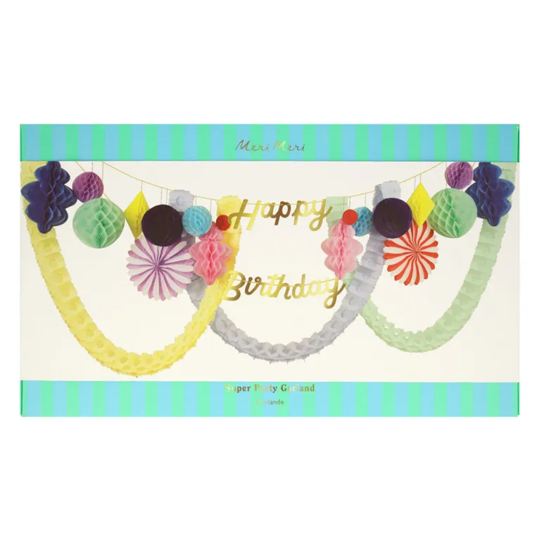 Meri Meri Garland, Happy Birthday Honeycomb - 2.7 Meters